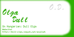 olga dull business card